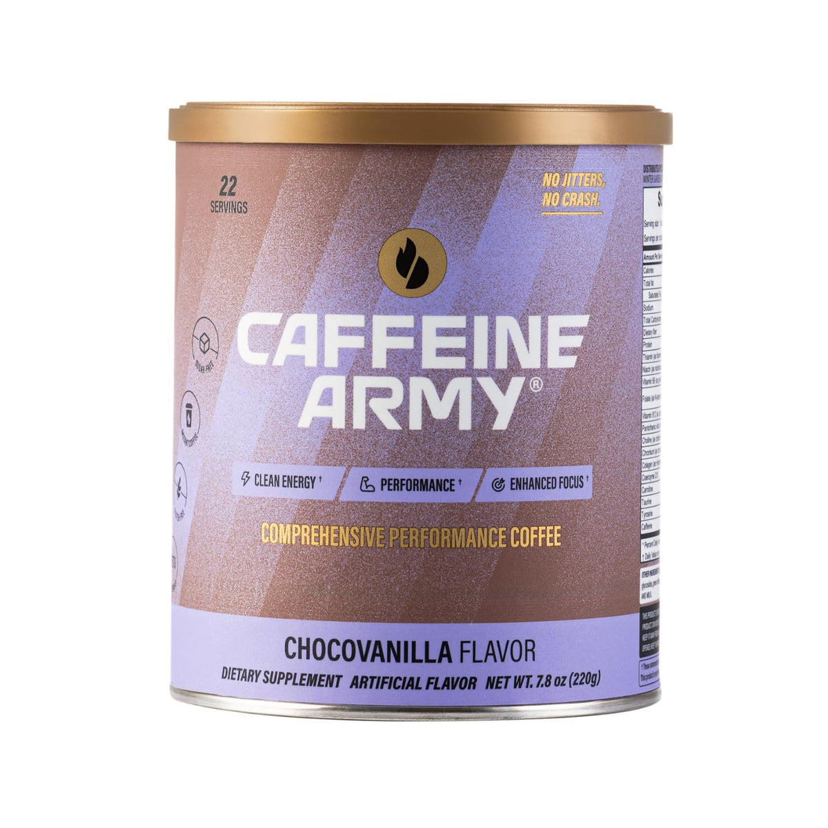 CAFFEINE ARMY Caramel Macchiato | Functional Coffee with Collagen Peptides, MCTs, CoQ10 and Adaptogens: Clean Energy, Supports Daily Attention, No Jitters or Crash (13.4 oz 38 Servings)