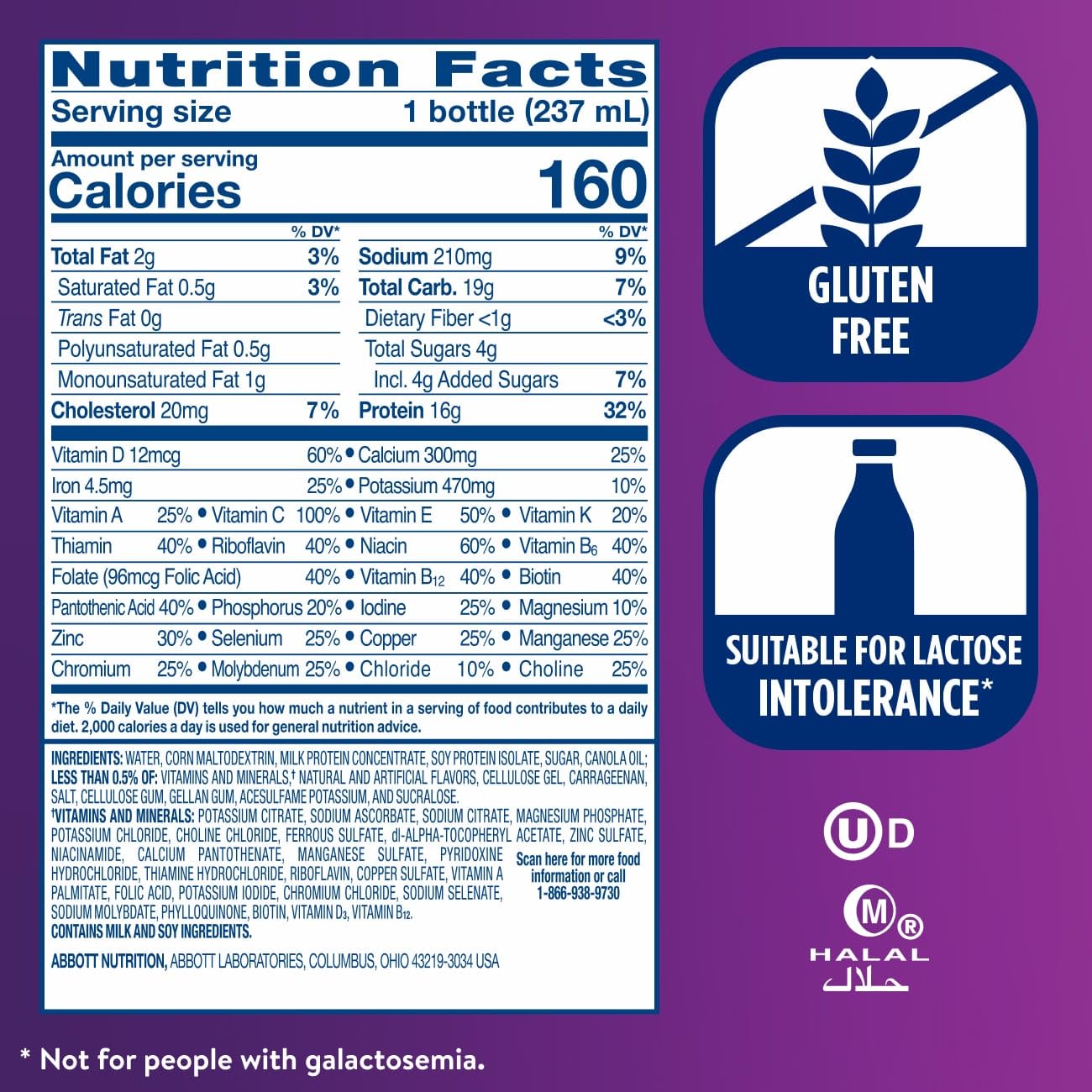 Ensure High Protein Vanilla Nutrition Shake with Fiber, Ready to Drink, 16g Protein and 27 Vitamins and Minerals, 8 fl oz, 24 Pack