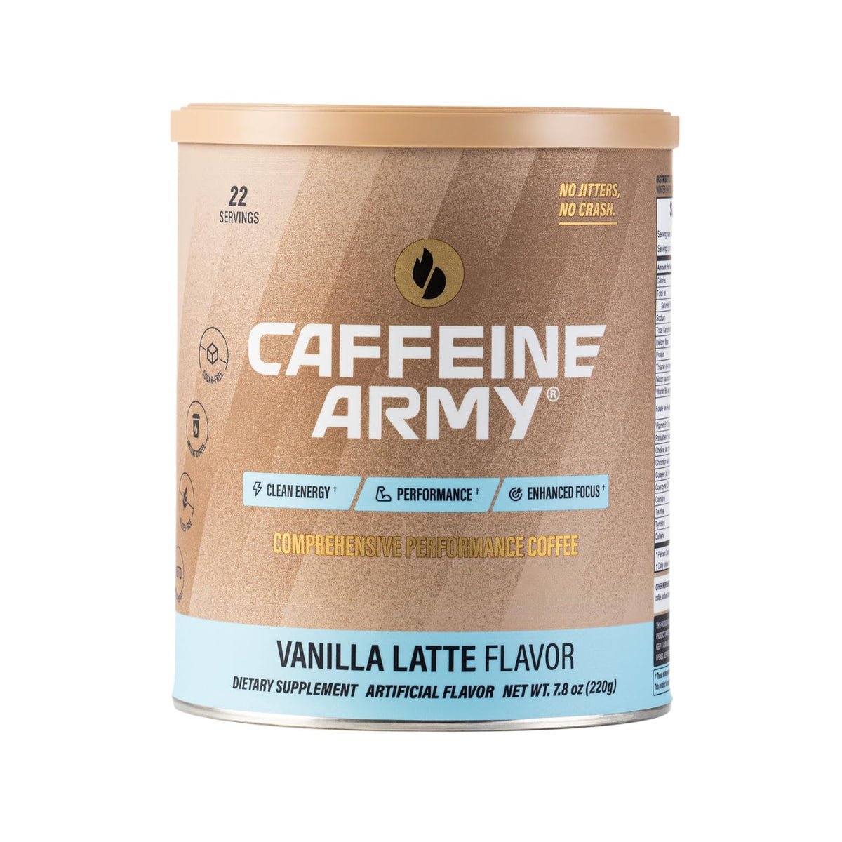 CAFFEINE ARMY Caramel Macchiato | Functional Coffee with Collagen Peptides, MCTs, CoQ10 and Adaptogens: Clean Energy, Supports Daily Attention, No Jitters or Crash (13.4 oz 38 Servings)