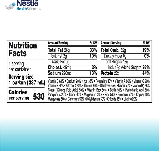Boost Very High Calorie Nutritional Drink Very Vanilla, Made with Natural Chocolate Flavor & No Artificial Flavors, Colors & Sweeteners, 8 FL OZ (Pack of 24)