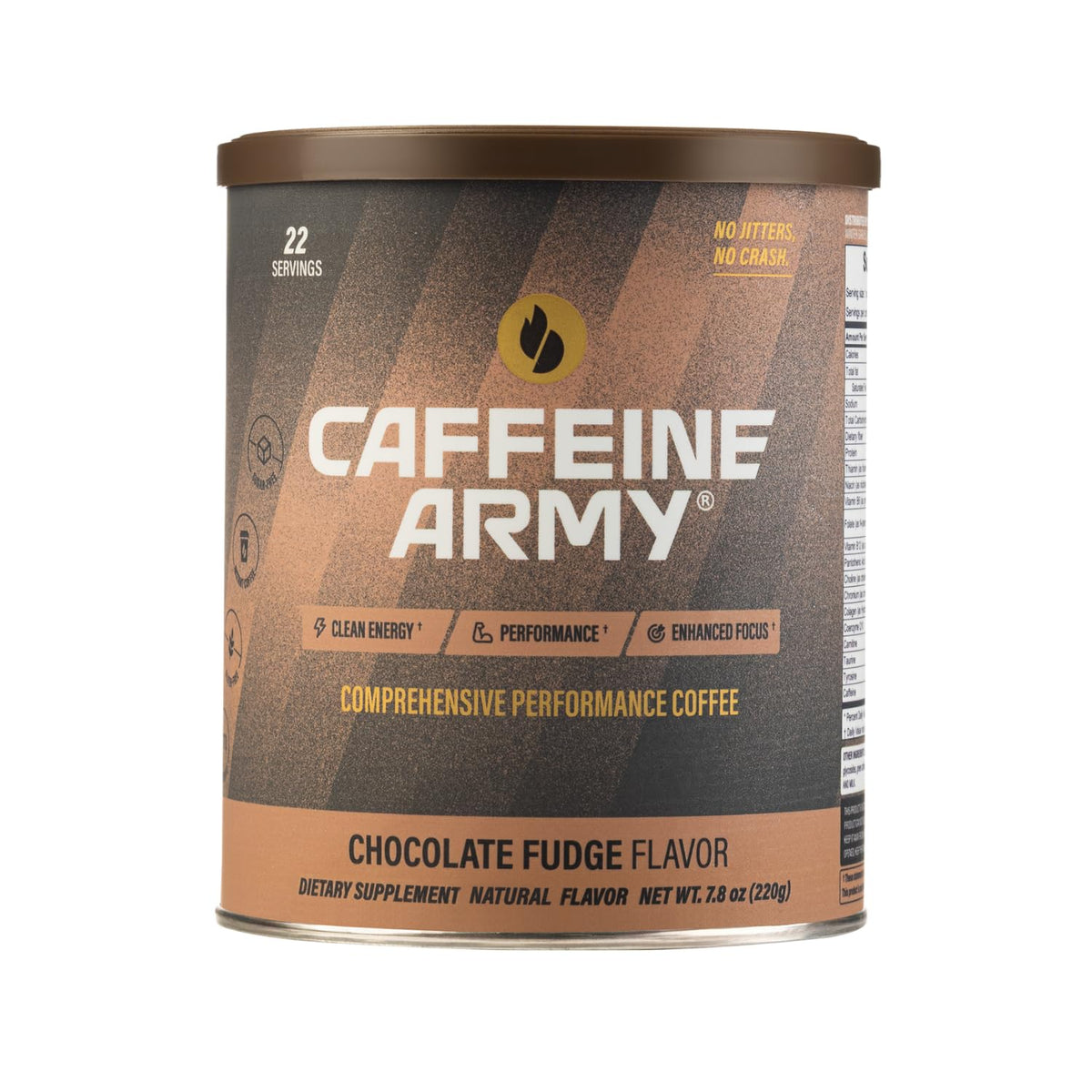 CAFFEINE ARMY Caramel Macchiato | Functional Coffee with Collagen Peptides, MCTs, CoQ10 and Adaptogens: Clean Energy, Supports Daily Attention, No Jitters or Crash (13.4 oz 38 Servings)