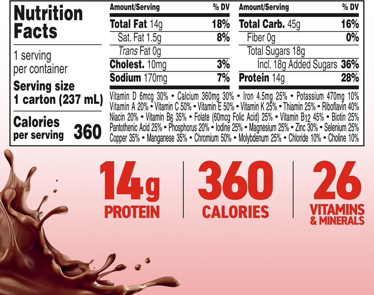 BOOST Plus Nutritional Drink, Rich Chocolate, 8 fl oz (Pack of 24)