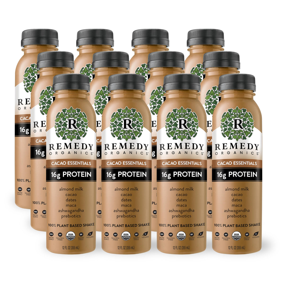 Remedy Organics Tropical Mango 12-Pack | Plant Based 16g Protein Shakes, Ready to Drink | USDA Organic, Gluten Free, Dairy Free, Soy Free
